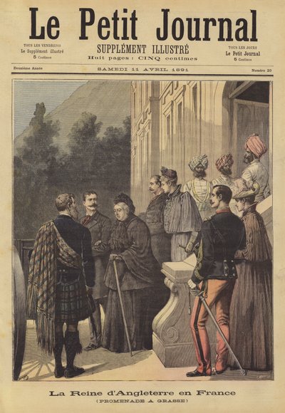La regina Vittoria in Francia da French School